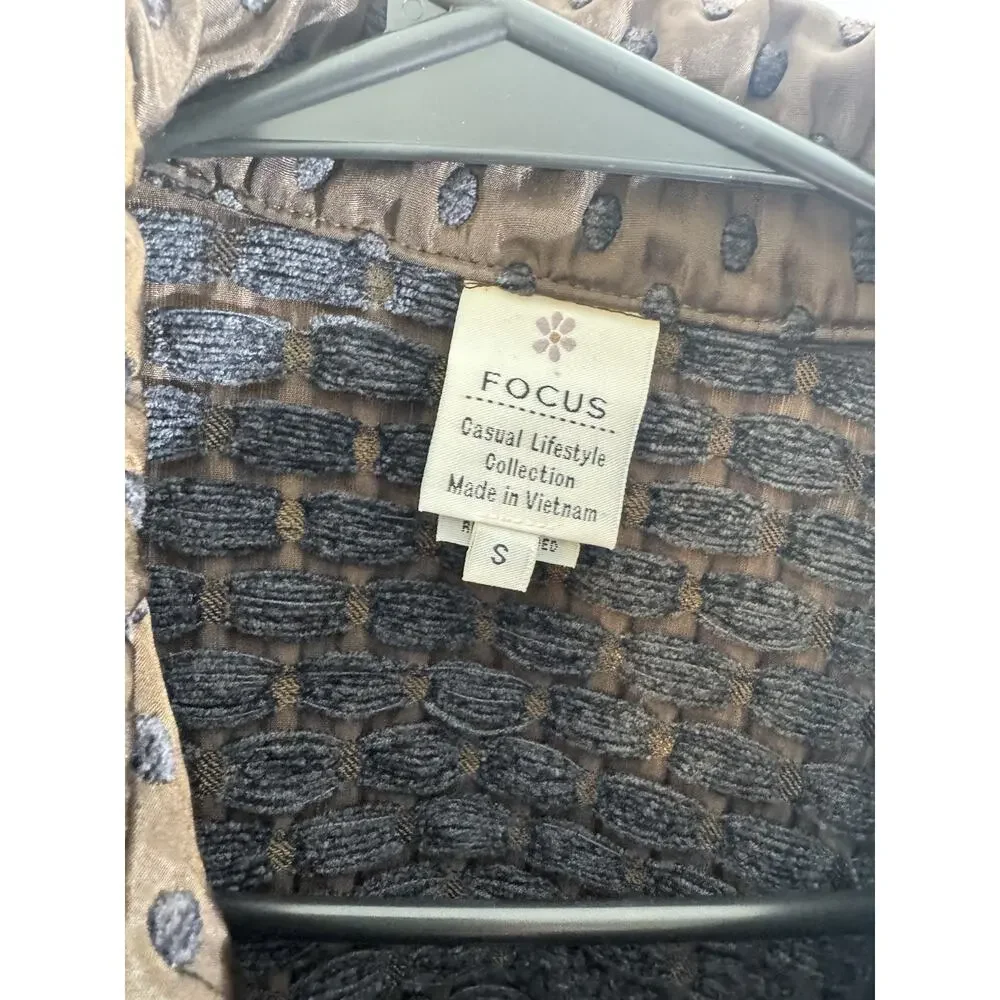 New Abstract Lagenlook Women S Brown Polka Dot Quilted Boho Spring - Picture 10 of 12